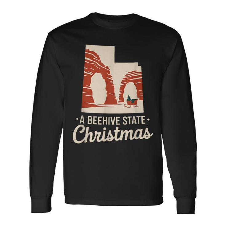 Christmas Family Reunion Trip Dinner Beehive State Utah Long Sleeve T-Shirt