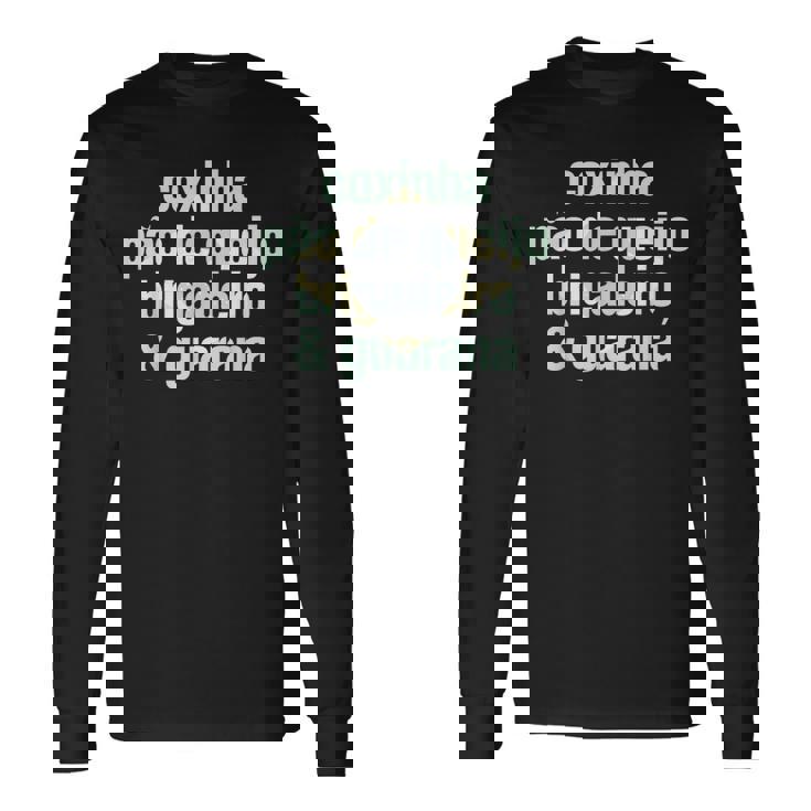 Coxinha Pao De Queijo Brigadeiro & Guarana ブラジル料理 長袖Tシャツ