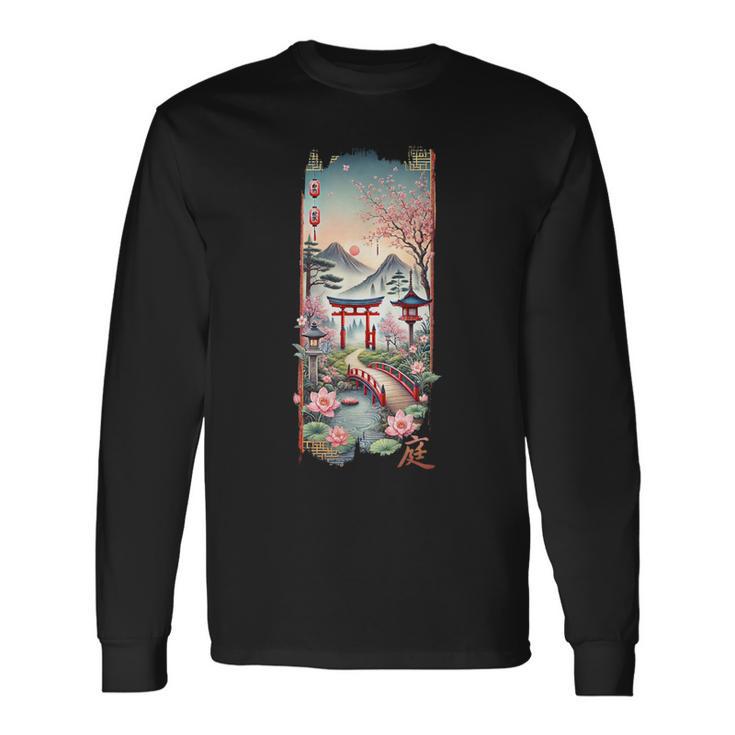 Culture Pure Du Japon Enaporwave 80'S 90'S Fleur Cerisier T-shirt à manches longues