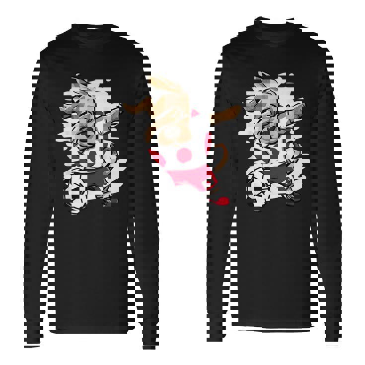 Dabbing Dog Japan サッカーファン ジャージ 日本国旗 フットボール 長袖Tシャツ