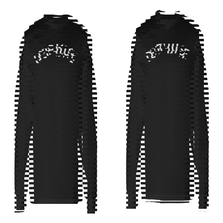 Deep House Music シカゴハウス デトロイトテクノ 長袖Tシャツ