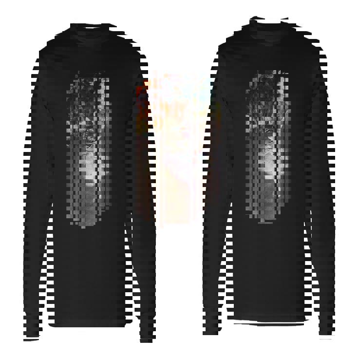 Degas 有名なバレリーナ絵画 モダンな外観 縦縞 長袖Tシャツ