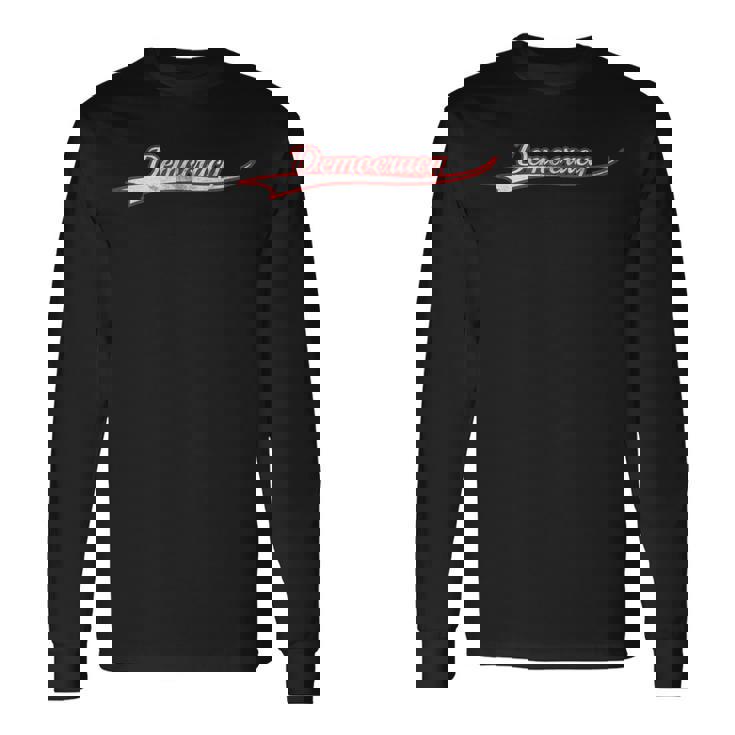 Democracy Vote Freedom Government Politics Vintage Varsity Long Sleeve T-Shirt