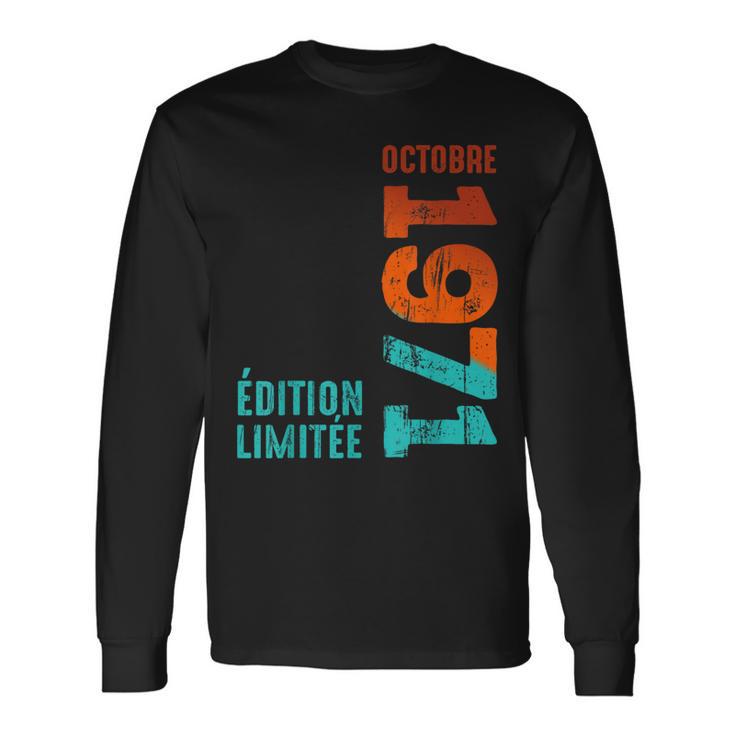 Depuis Octobre 1971 Année 1971 Rétro 1971Intage 1971 T-shirt à manches longues