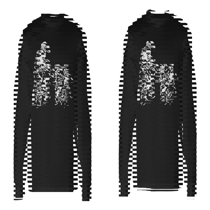 Dirt Bike Rider Motocross Uomo Gioventù Biker Papà Maglietta a maniche lunghe