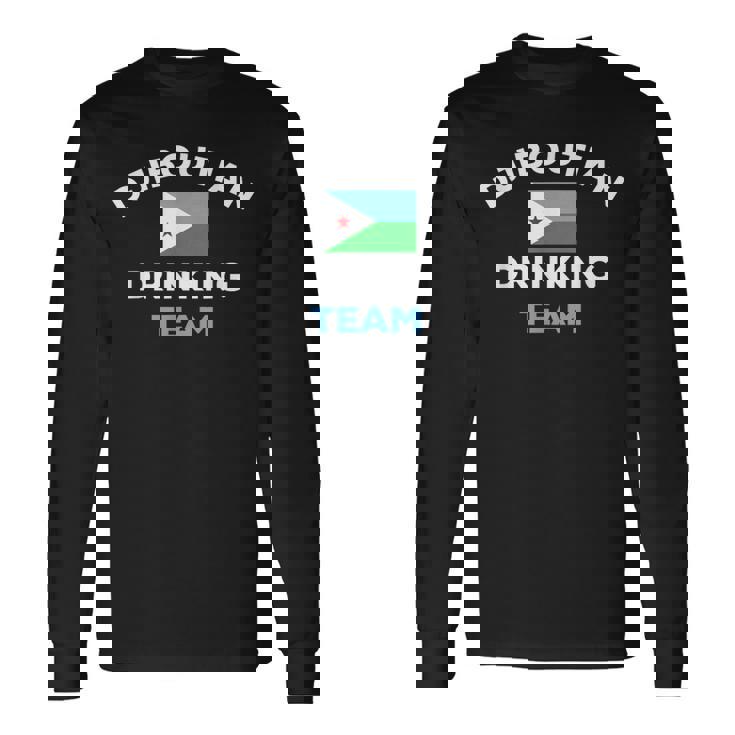 Djibouti Djiboutian Drinking Team Beer Flag Matching Long Sleeve T-Shirt