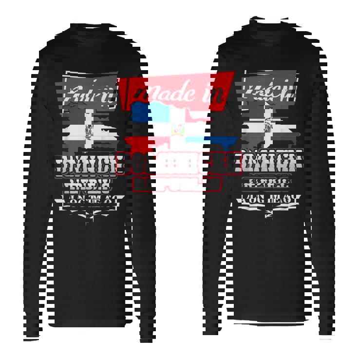 Dominican Republic Long Ago Country Flag Dr Native 長袖Tシャツ