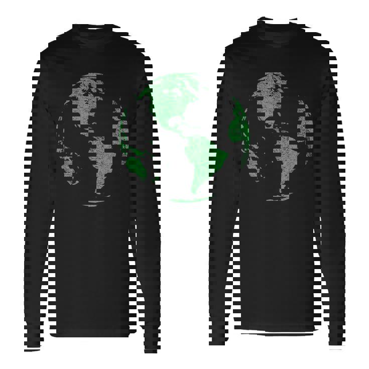 Earth Dayave Our Planet Climate Change 地球儀 世界地図 長袖Tシャツ