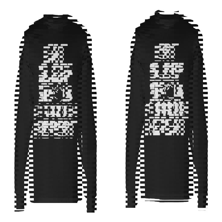 Eatleep Grow A Garden Repeat 面白い ガーデニング ゲーム 長袖Tシャツ