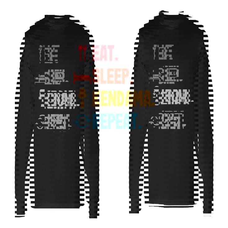 Eatleep けん玉リピート 長袖Tシャツ