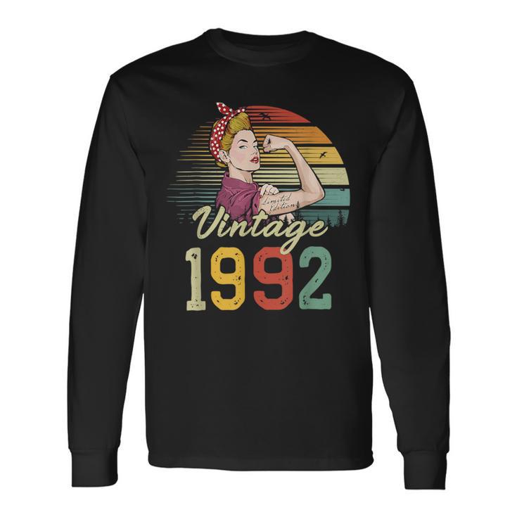 Edición Limitada De 34 Años 1992 -Intage 34 Cumpleaños Camiseta de manga larga