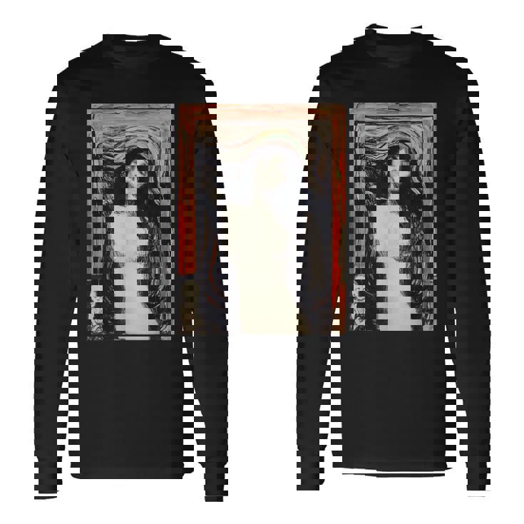 Edvard Munch作 マドンナ 長袖Tシャツ