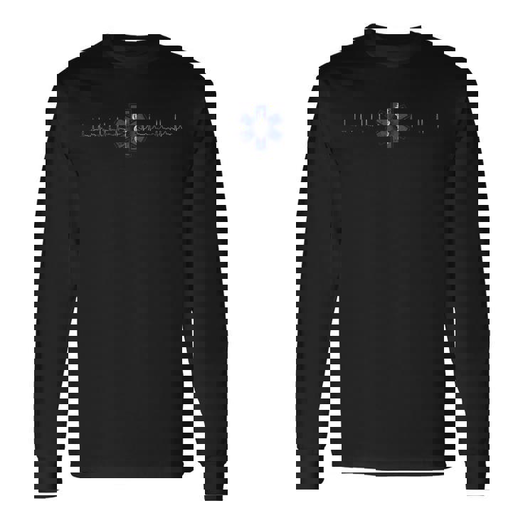 Emt Ems 救急救命士 Amr 心房細動 心拍 長袖Tシャツ