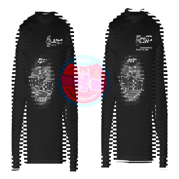 Esa欧州宇宙機関ミッション彗星迎撃パッチ 長袖Tシャツ