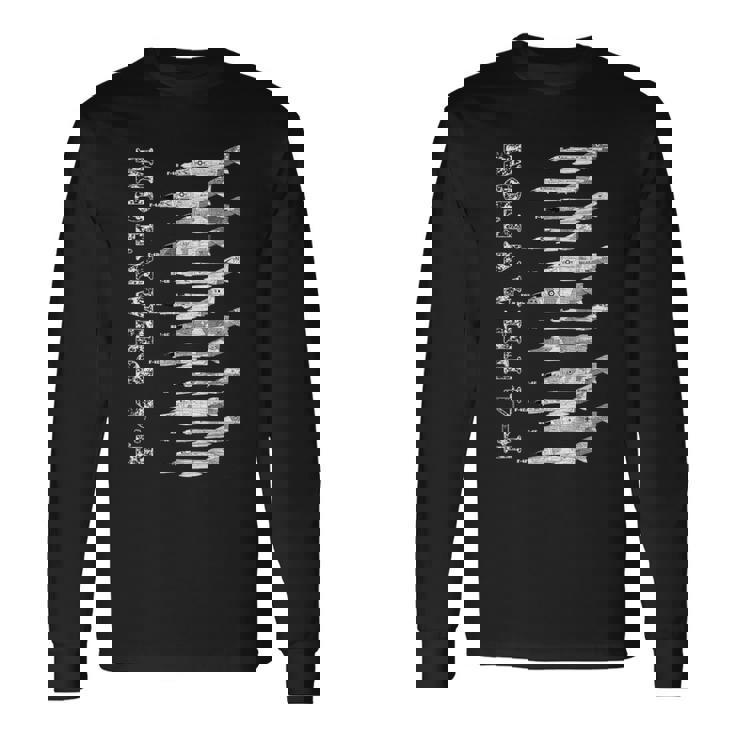 F-4 ファントム ブループリント マクドネル・ダグラス F4 ファントムモデル 長袖Tシャツ