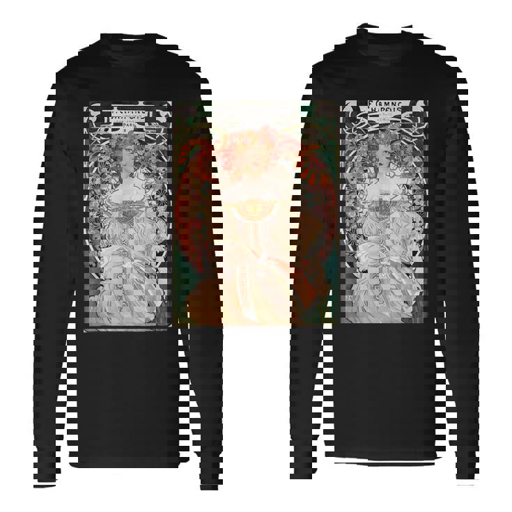 F Champenois Imprimeur-Editeur By Alphonse Mucha 長袖Tシャツ