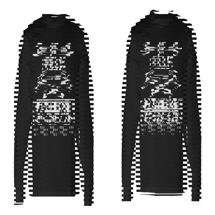 Felix Fix It Divertente Compleanno Personalizzato Nome Papà Idea Regalo Maglietta a maniche lunghe