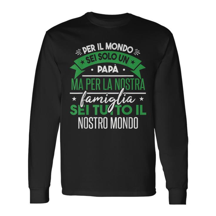 Festa Del Papa Regalo Festa Del Papà Famiglia Papà Maglietta a maniche lunghe Ideas de regalos