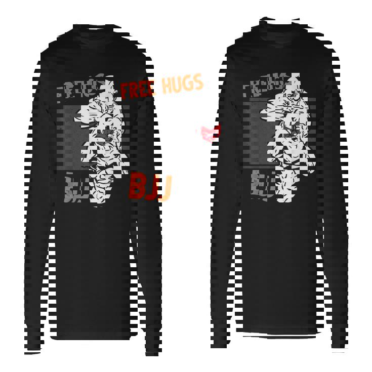 Free Hugs ブラジリアン柔術 Bjj 格闘技 面白い総合格闘技 長袖Tシャツ