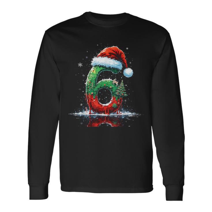 Fun Six Seven 6 7 Meme Couples Pajamas Christmas 2025 Candy Long Sleeve T-Shirt