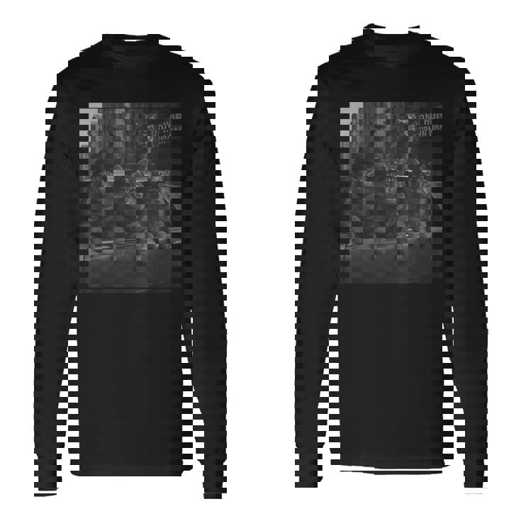 Cat Gang Memetreet 皮肉な猫ギャングスター 長袖Tシャツ ギフトのアイデア