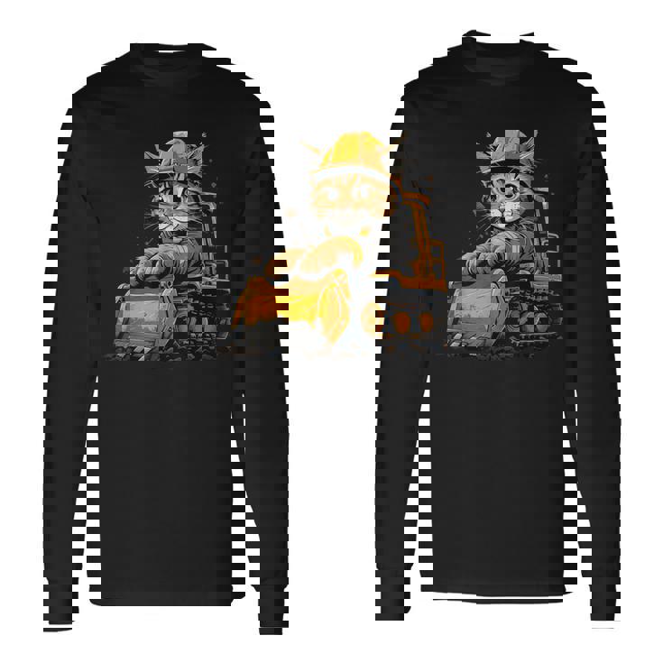 Cat 重機オペレーター 長袖Tシャツ ギフトのアイデア