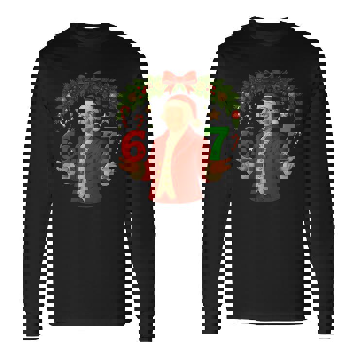 George Washington Meme Six Seven Ugly Christmas Long Sleeve T-Shirt