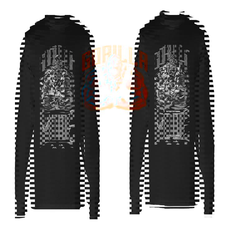 Gorilla ファッションワークアウト ビースト ジム トレーニング フィットネス 筋肉 長袖Tシャツ