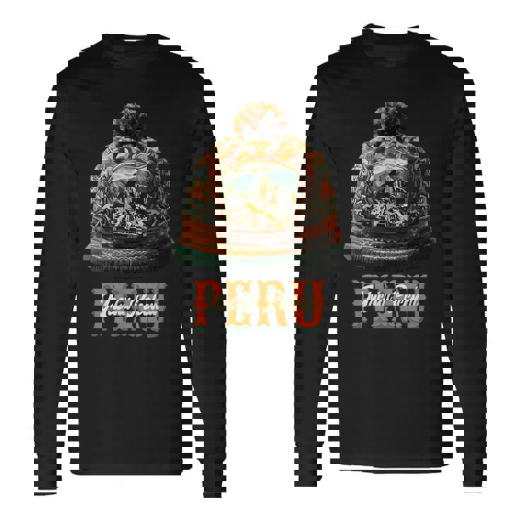 Grafico マルチカラー Chullo Peruano Machu Pichu 長袖Tシャツ