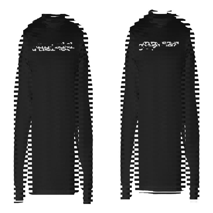 Grunge Is Dead Rock 90年代オルタナティブ シアトル音楽スローガン 長袖Tシャツ