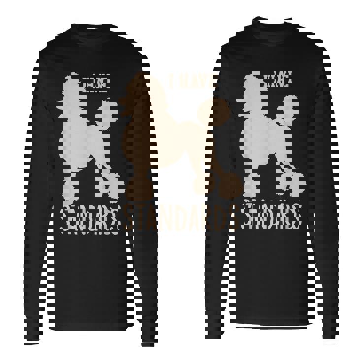 I Havetandards プードル キュート スタンダード プードル 長袖Tシャツ
