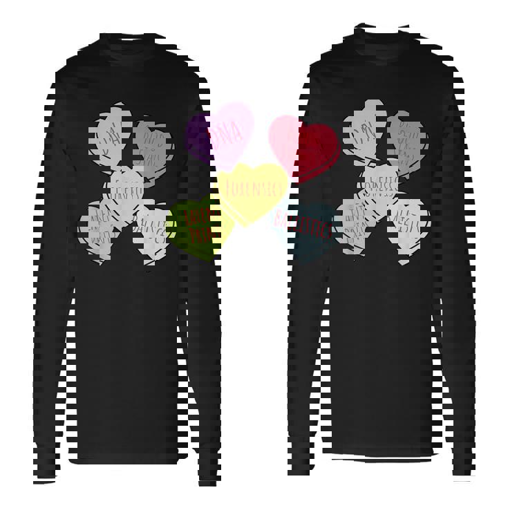 Heart Candy Forensics Science Valentines Scene Investigation Long Sleeve T-Shirt