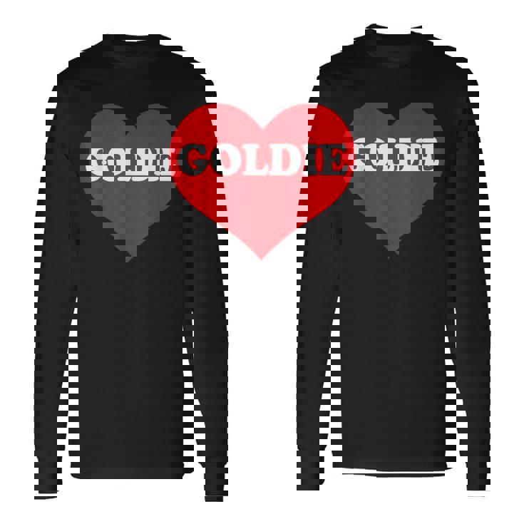 I Heart Goldie I Love Goldie カスタマイズ可 長袖Tシャツ