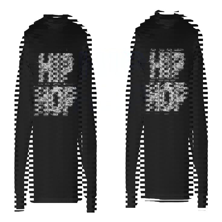 Hip Hop ヒップホップ（ダイヤモンド フォント）【Streetstarz ストリートスターズ】文字 かっこいい 長袖Tシャツ