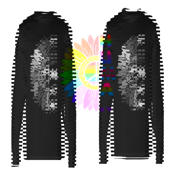 Human LGBTQ Gay Homosexual Queer Sunflower Bisexual Tank Top Long Sleeve T-Shirt