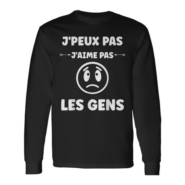 Humoristique Antiocial Humour J'aime Pas Les Gens T-shirt à manches longues