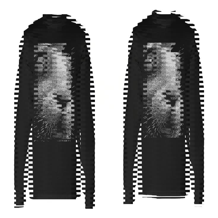 Hypnotic Rabbit Weird Eyes Odd Weirdcore Spooky Halloween Tank Top Long Sleeve T-Shirt