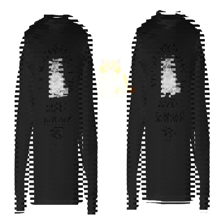 I'm Notingle I Have My Exotichorthairalentine's Day ネコ 長袖Tシャツ