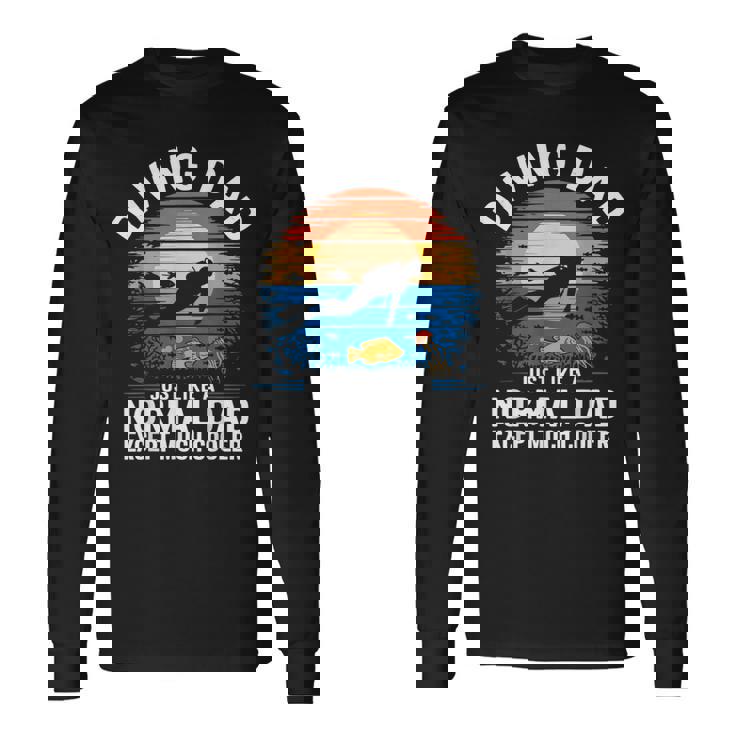 Immersioniubacquee Dad Humor Novelty Daddy cuba Diver Maglietta a maniche lunghe