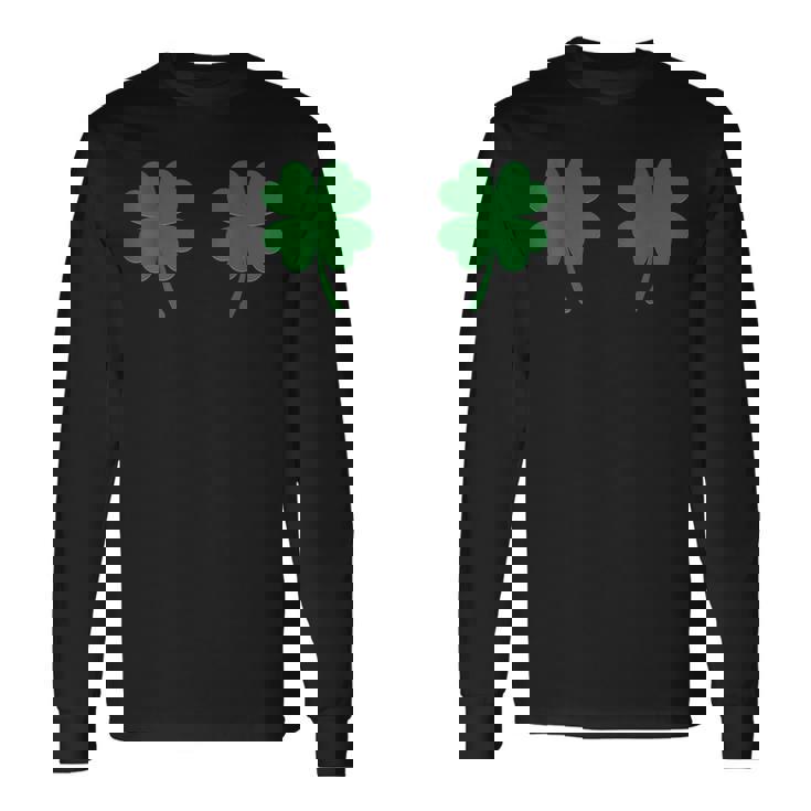 Irlandesa Del Día Dean Patricio Del Pecho Del Trébol Paddyaint Camiseta de manga larga