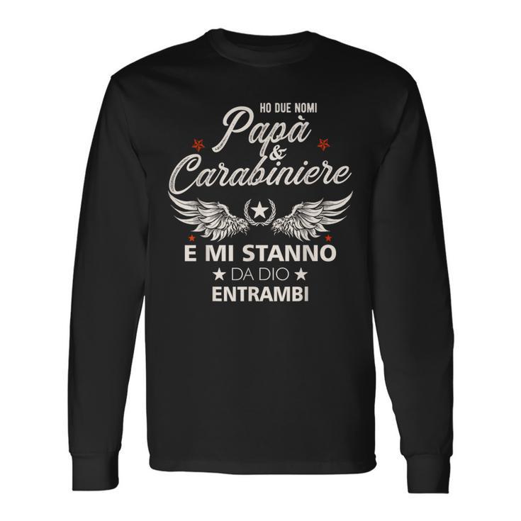 Italiano Papa Carabiniere Festa Del Papà Regalo Italiano Maglietta a maniche lunghe