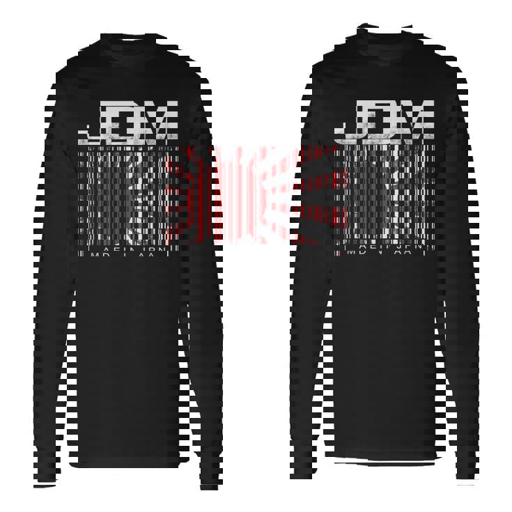 Jdm Barcode Made In Japan モータースポーツ メンズ シャツ 長袖Tシャツ