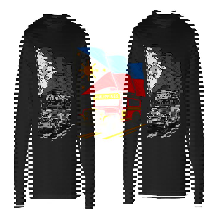 Jeepney フィリピン国旗 誇り高きフィリピンのお土産 長袖Tシャツ