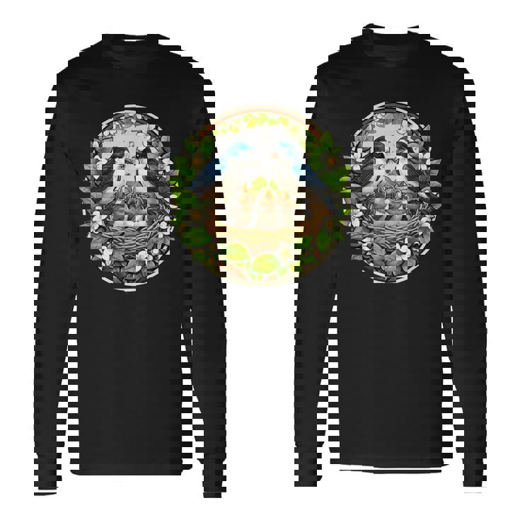 Jolie Hirondelle À Farine Ornithologue Ornithologue Oiseaux Oiseaux De Printemps T-shirt à manches longues