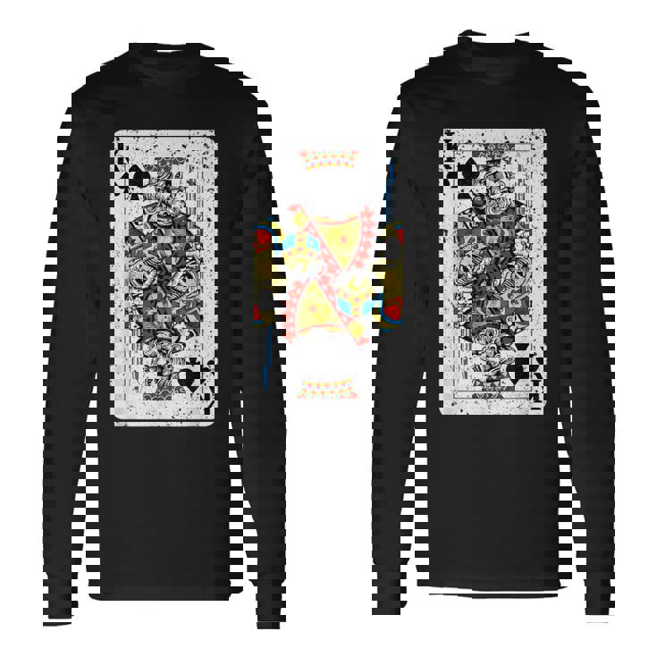 King Ofpades トランプデッキ ヴィンテージレトロスタイル 長袖Tシャツ