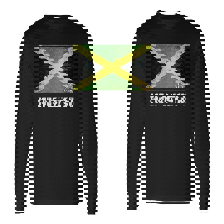 Kingston Jamaica Flag Jersey 長袖Tシャツ