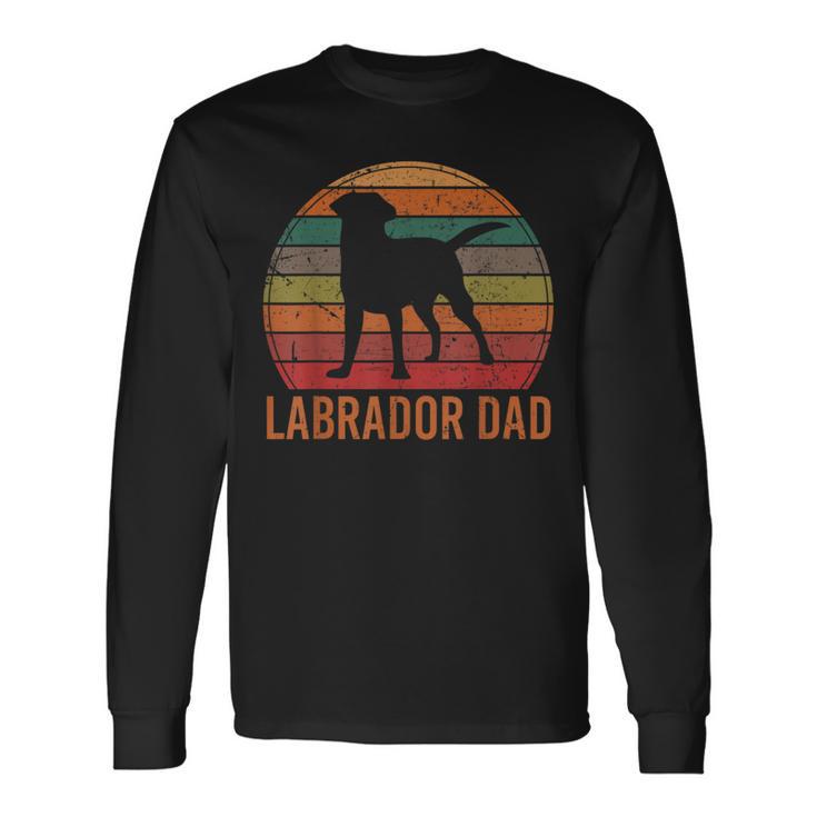 Labrador Papà Labbi Retriever Cane Razza Proprietario Maglietta a maniche lunghe