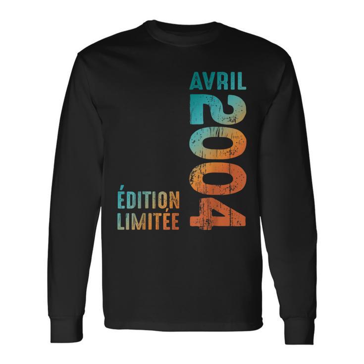 Légendaire Depuis 2004 Avril 2004 Rétro Année 2004Intage T-shirt à manches longues