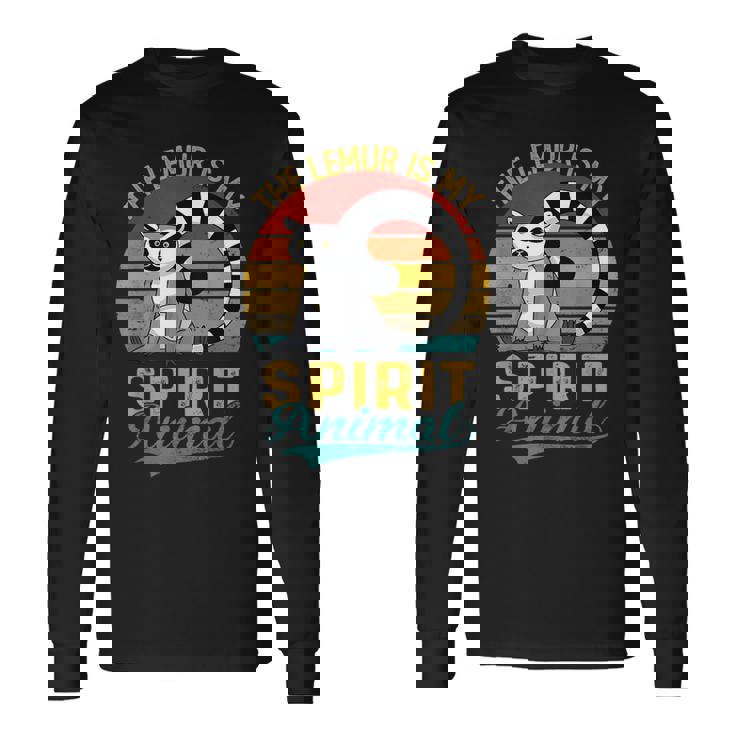 The Lemur Is Mypirit アニマルシャツ ファニーベンテージ キツネザル 長袖Tシャツ ギフトのアイデア