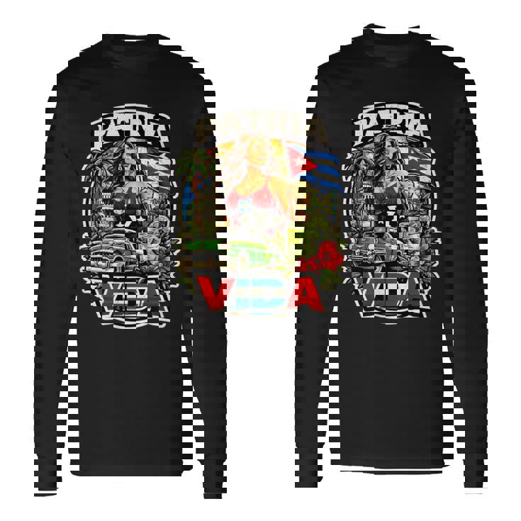 Libertad Make Cuba Great Again 地図 政治 自由 自由 長袖Tシャツ